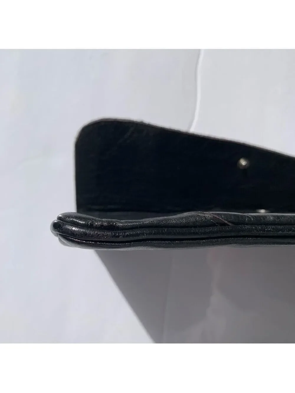 VINTAGE Genuine Leather envelope style clutch evening casual minimalist